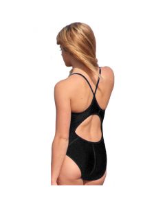 Back of the Thin Strap Lifeguard Proback  in Black Worn