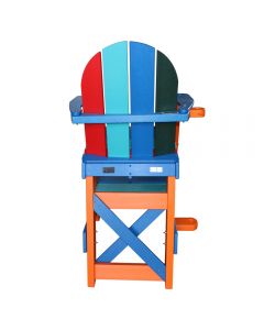 Back of the Everondack® Lifeguard Chair - LG 505 in White by the Pool